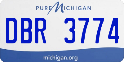 MI license plate DBR3774