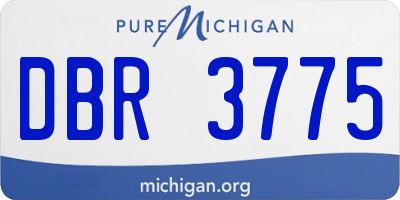 MI license plate DBR3775