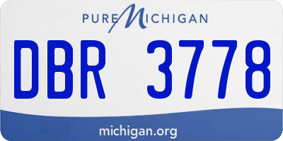 MI license plate DBR3778