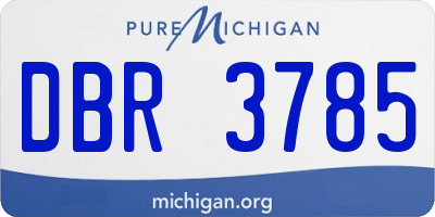 MI license plate DBR3785