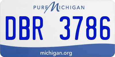 MI license plate DBR3786