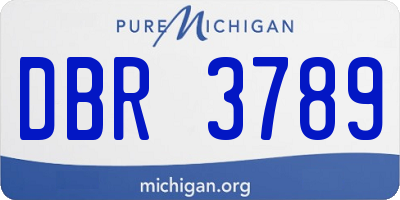 MI license plate DBR3789
