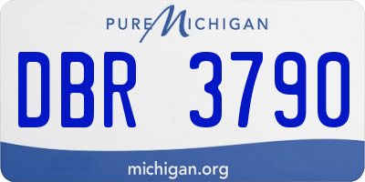 MI license plate DBR3790