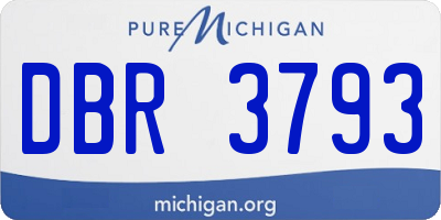 MI license plate DBR3793