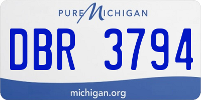 MI license plate DBR3794