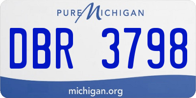 MI license plate DBR3798