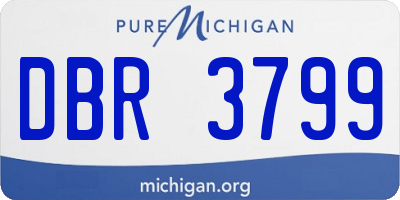 MI license plate DBR3799
