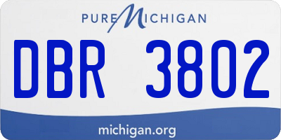 MI license plate DBR3802