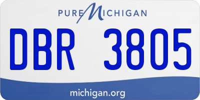 MI license plate DBR3805