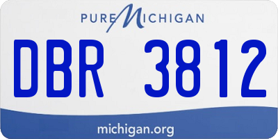 MI license plate DBR3812