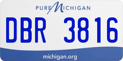 MI license plate DBR3816