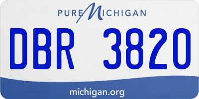 MI license plate DBR3820