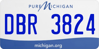 MI license plate DBR3824