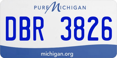 MI license plate DBR3826