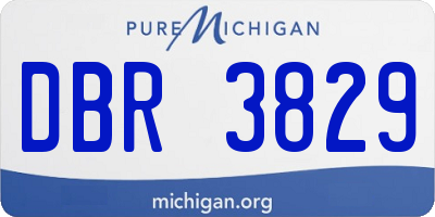 MI license plate DBR3829