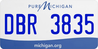 MI license plate DBR3835