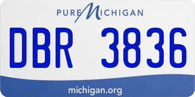 MI license plate DBR3836