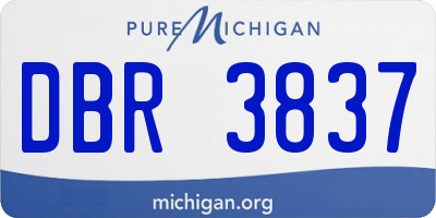 MI license plate DBR3837