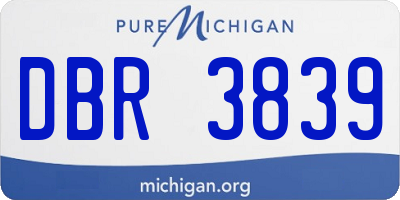 MI license plate DBR3839