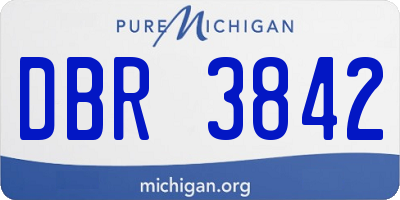 MI license plate DBR3842