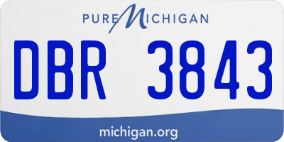 MI license plate DBR3843