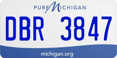 MI license plate DBR3847