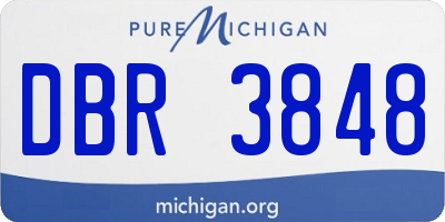 MI license plate DBR3848