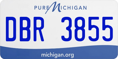 MI license plate DBR3855