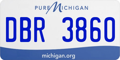 MI license plate DBR3860