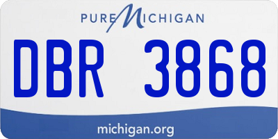 MI license plate DBR3868