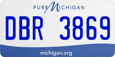 MI license plate DBR3869