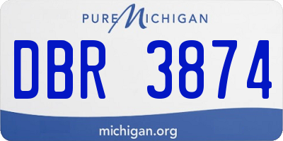 MI license plate DBR3874