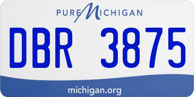 MI license plate DBR3875