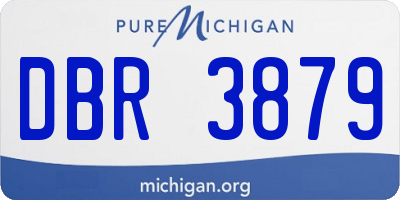 MI license plate DBR3879