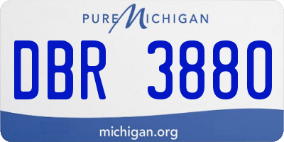 MI license plate DBR3880