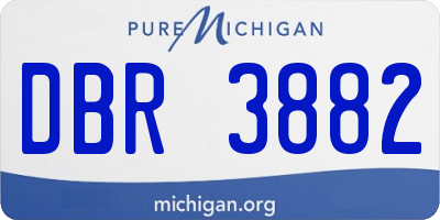 MI license plate DBR3882