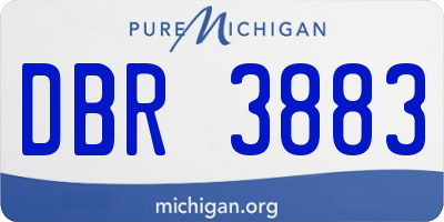 MI license plate DBR3883