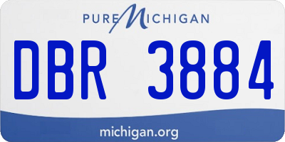 MI license plate DBR3884