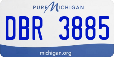 MI license plate DBR3885