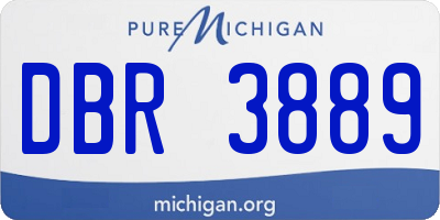 MI license plate DBR3889