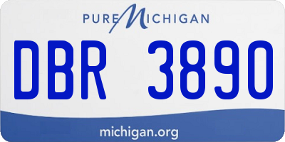MI license plate DBR3890