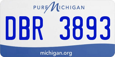 MI license plate DBR3893