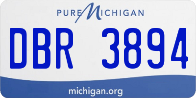 MI license plate DBR3894
