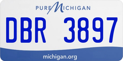 MI license plate DBR3897