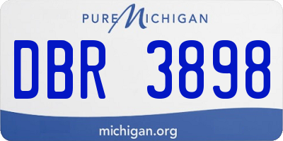 MI license plate DBR3898