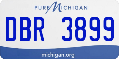 MI license plate DBR3899