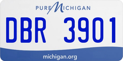 MI license plate DBR3901