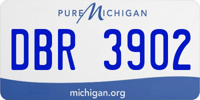 MI license plate DBR3902