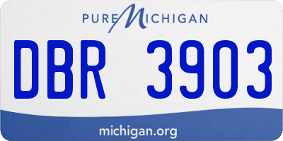 MI license plate DBR3903