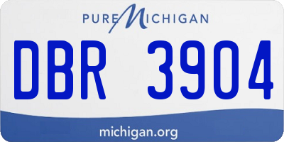 MI license plate DBR3904